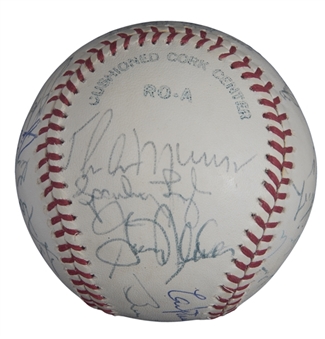 1978 World Champion New York Yankees Team Signed OAL MacPhail Baseball With 23 Signatures Including Munson, Jackson, Martin & Hunter (JSA)